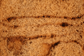 Macro closeup of chocolate bread texture
