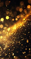 Golden Bokeh Light Background – Elegant Abstract Sparkle Texture