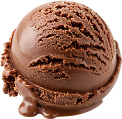 A single scoop of rich chocolate ice cream with a creamy texture Dessert