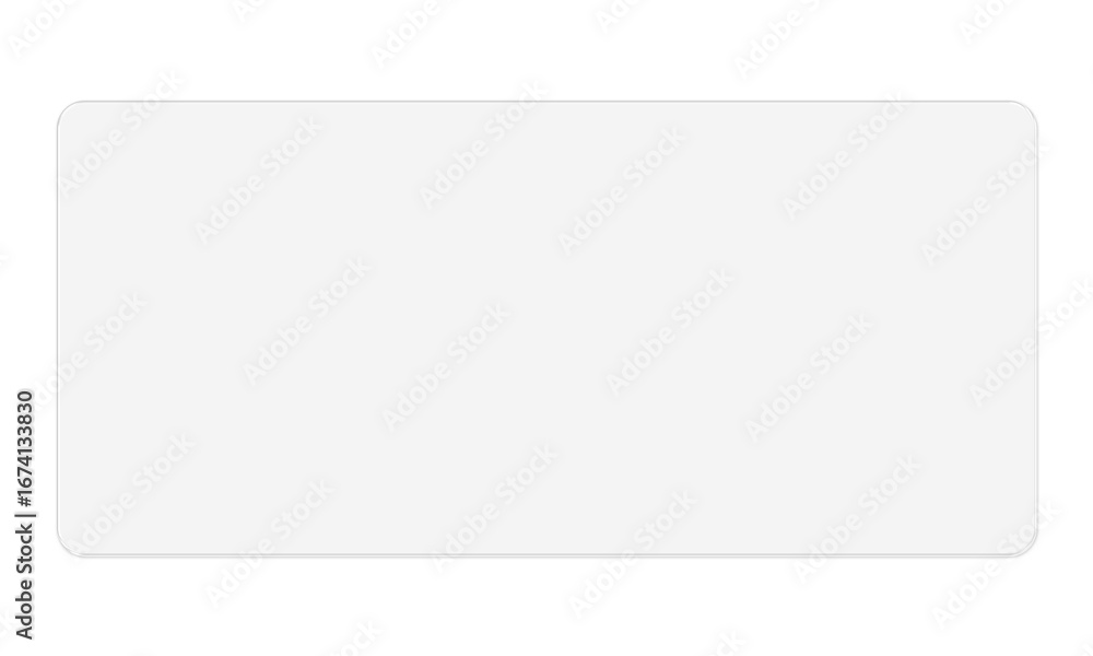 Poster modern frosted glass sheet ui panel - blank rectangular card with soft shadow for web background or 