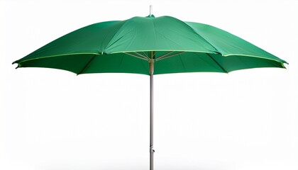 green beach umbrella parasol isolated on white background summer concept