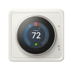 Fototapeta na wymiar Smart Thermostat Display, isolated on transparent background