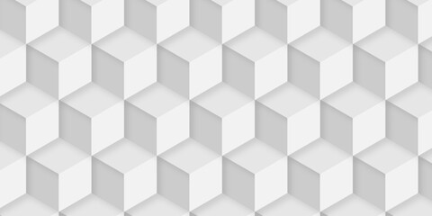 Abstract wall square white cubic square shape backdrop texture. cube geometric wall and floor vector diamond hexagon triangle wallpaper background.	
