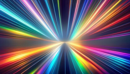 Obraz premium iridescent silver background with rainbow light leaks abstract silver background with iridescent colorful light streaks creating a bright and modern backdrop