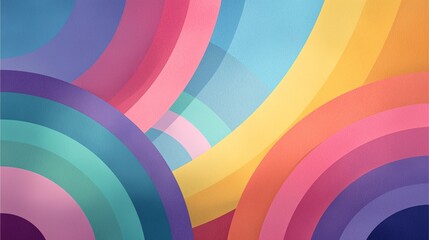 Obraz premium Colorful abstract rainbow background Colorful abstract rainbow background Colorful abstract rainbow background with pastel gradient curves and vibrant geometric design