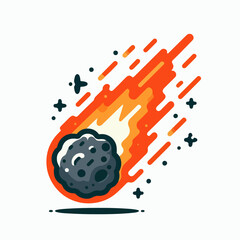 illustration of a falling meteor