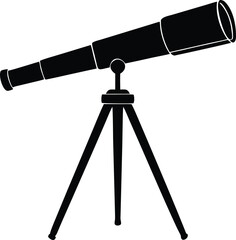 telescope tripod silhouette vector
