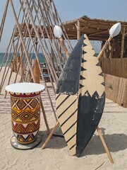 Surfboard
Colorful decorative surfboard displayed on Public Beach
