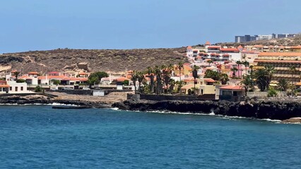 A Beautiful Coastal View of Scenic Waterfront Homes Combined with Stunning Cliffs Nearby