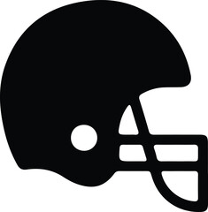 Illustrator Vector American football helmet icon simple vector silhouette