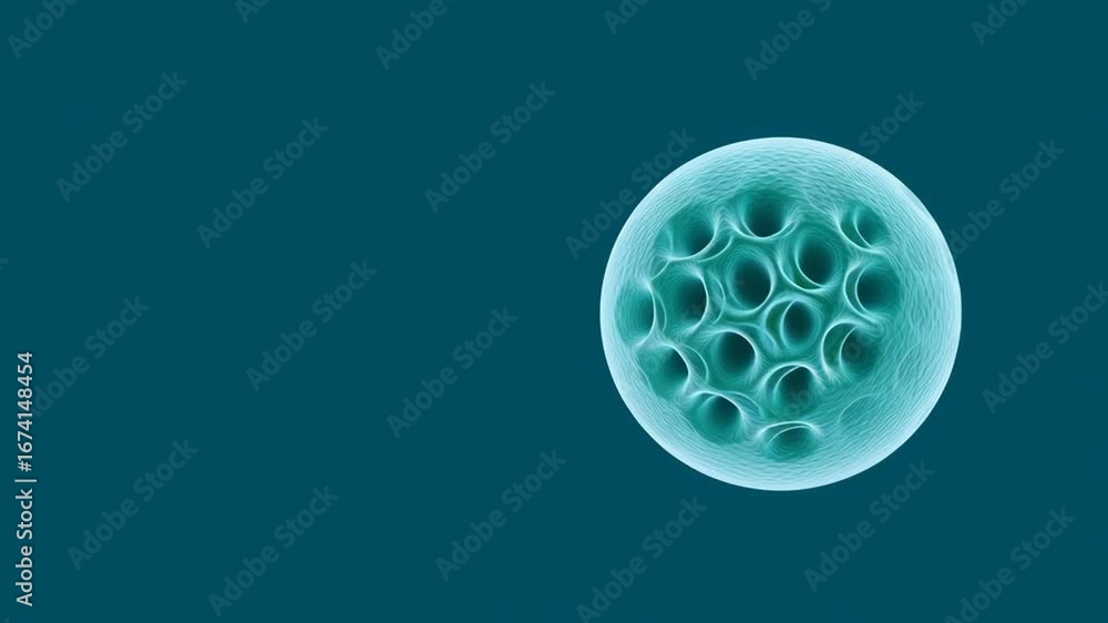Poster rare cell type visualization with distinctive patterns and structures under microscope view