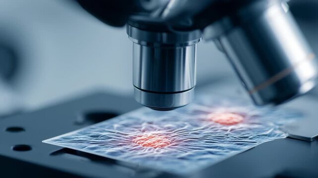 Rare Cell Type Observed Under Microscope with Cellular Details Showcasing Unique Characteristics