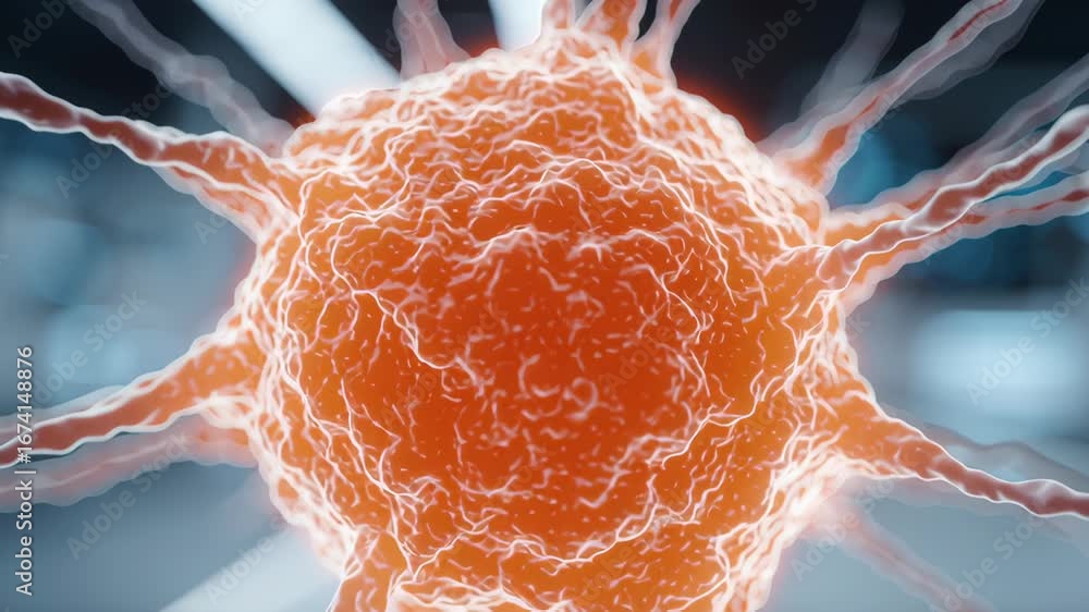 Aufkleber stunning visualization of a rare cell type: microscopic structure and functionality in a lab environ