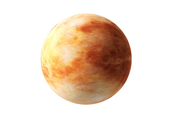 Obraz premium Venus with realistic texture and solar system 3d rendering isolated on transparent background 