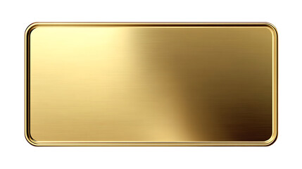 Golden rectangle button with gold frame
