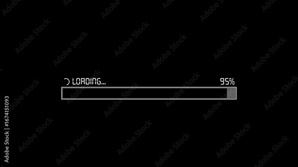 Poster digital progress bar showing 70 percent completion against a stark black background with white text