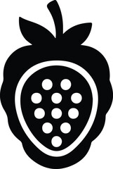 Illustrator Vector Fresh raspberry fruit logo symbol icon silhouette