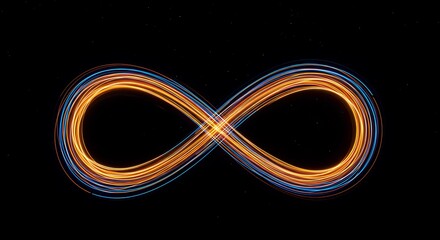 Infinite Loop Light Trails Create a Symbol of Eternity
