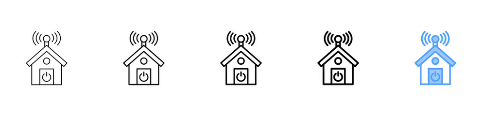 Smart Homes Icon Different Style Outline Collection Set 
