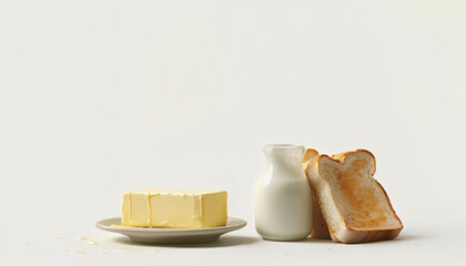 bread and butter, milk 