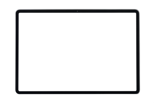 Full Blank Screen with Border Isolated on White Background