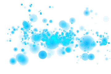 Sparkling Stardust Light with Glistering Glow, Blue Shine, and Festive Bokeh Effects on a Transparent Background