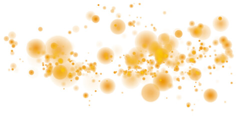 Sparkling Stardust Light with Glistering Glow, Orange Shine, and Festive Bokeh Effects on a Transparent Background