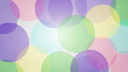 Pastel Bubbles Background with Overlapping Circles, Seamless and Calming design