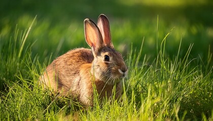 Fototapeta premium rabbit in grass