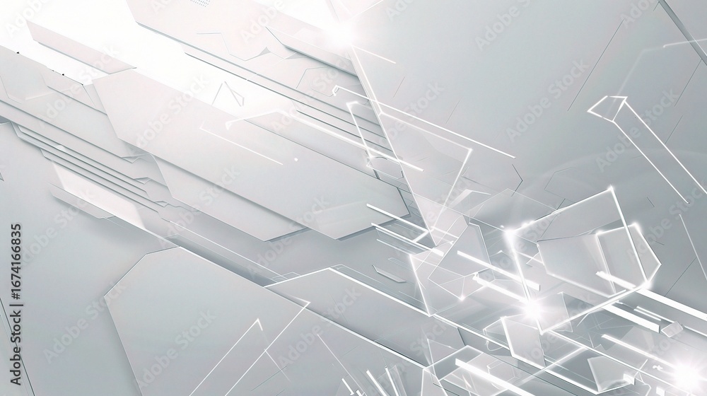 Poster soft light gray abstract geometric backgrounds， feature subtle light gray geometric shapes and lines