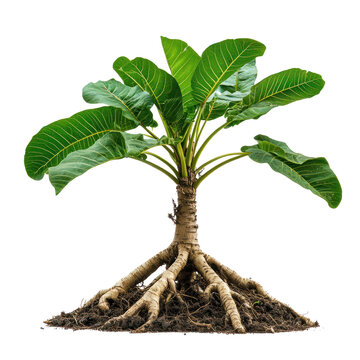 Arrowroot Tree isolated on transparent background