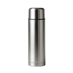 Thermos bottle isoleted on transparent background .
