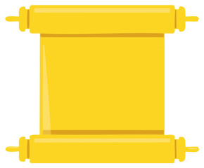 Illustrated Yellow Scroll for Documents or Announcements, Ancient Paper