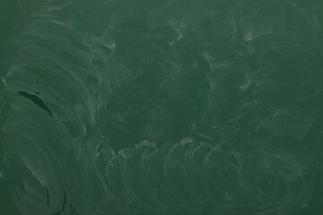 Dirty green chalkboard as background. School equipment
