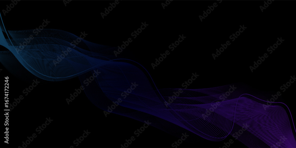 Poster abstract wave element for design. digital frequency track equalizer. stylized line art background. v