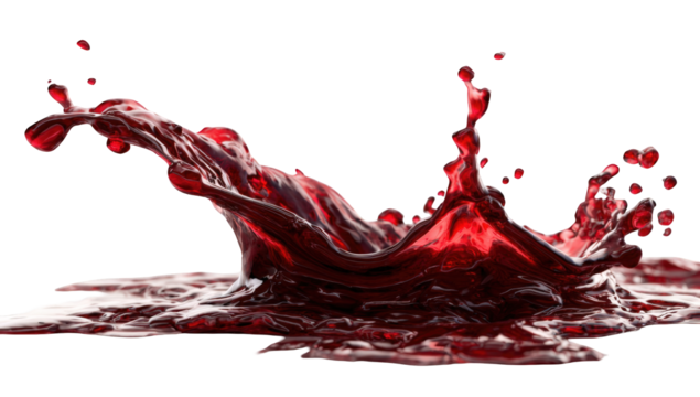 Vibrant splash of crimson liquid