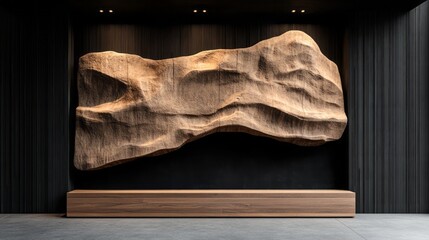 Modern Abstract Wall Art Sculpture in Minimalist Interior Design for Contemporary Spaces