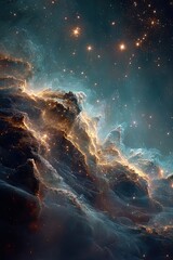 Cosmic nebula, vibrant hues (1)