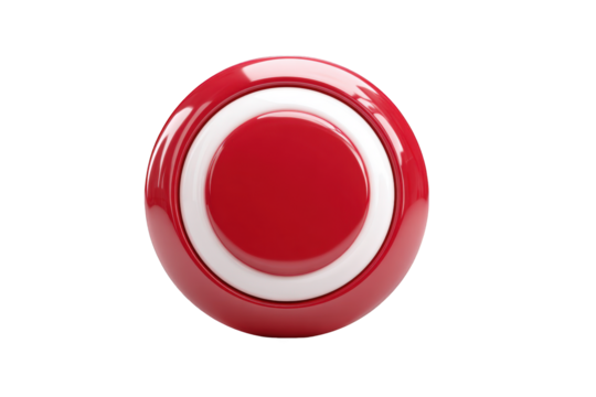 Red button with a white ring