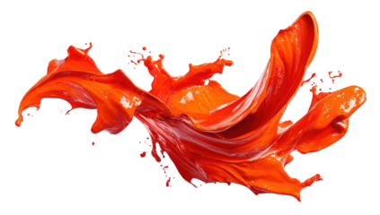 Vibrant orange liquid splash (1)