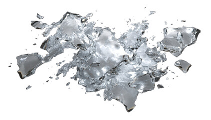 Abstract shattered metallic splash