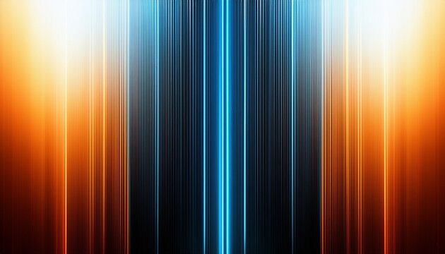 split vertical gradient of orange and blue light beams