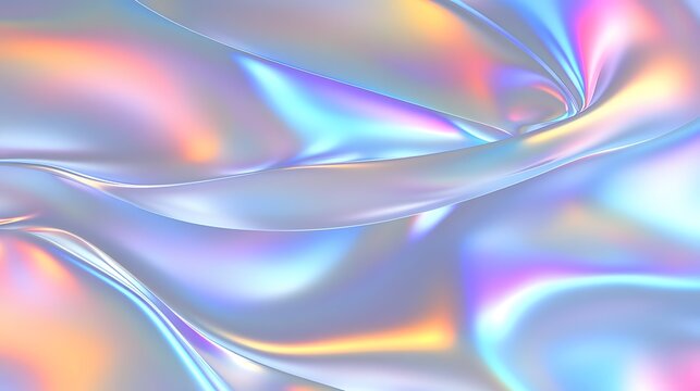 Abstract Holographic Iridescent Waves Background