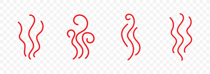 Hot steam vector icon isolated on white background