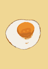 fried egg on a plate