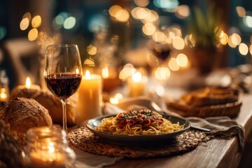 Romantic Valentine's Dinner Setting