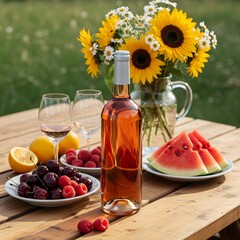 ros&eacute; wine picnic