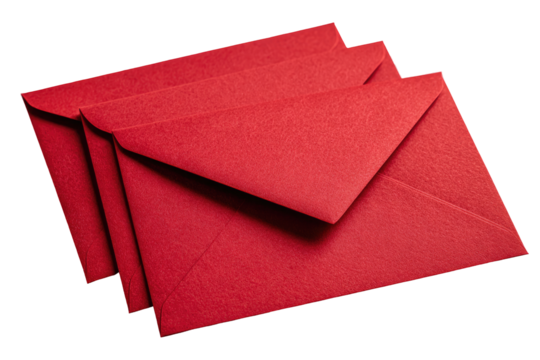 Three red envelopes stacked