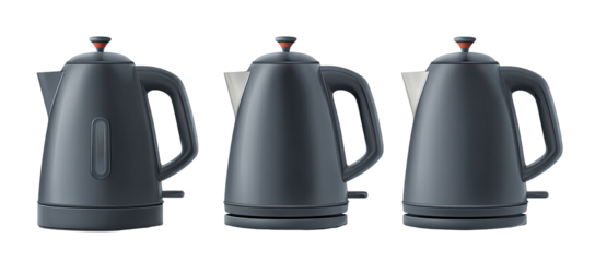 Three gray electric kettles (3)