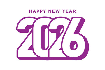 Happy New Year 2026 logo text effect design. 2026 number design template. Happy New Year 2026 card, cover and poster collection.